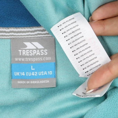 Trespass Women's Blue UK 14 L Half Zip Fleece Pullover Sweatshirt