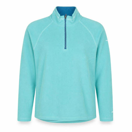 Front view of Trespass Women's Blue UK 14 L Half Zip Fleece Pullover Sweatshirt