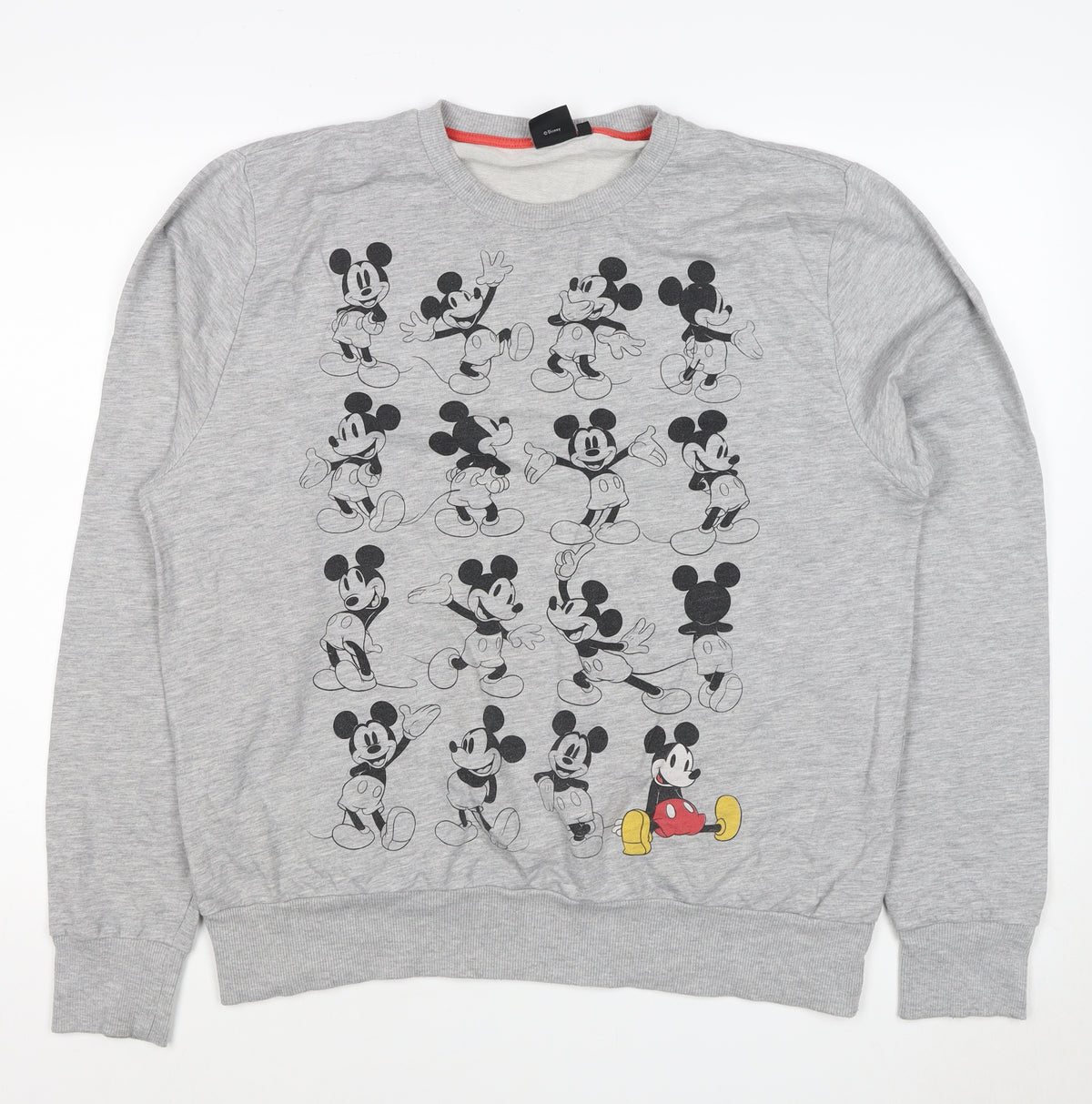 Disney Women’s Grey XL Mickey Mouse Graphic Crew Neck Sweatshirt