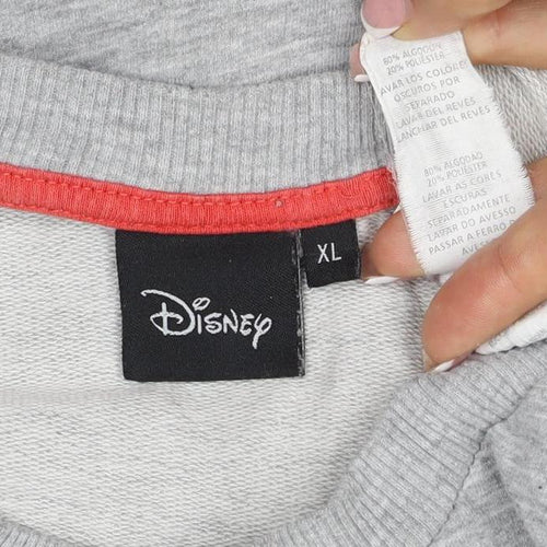 Disney Women’s Grey XL Mickey Mouse Graphic Crew Neck Sweatshirt