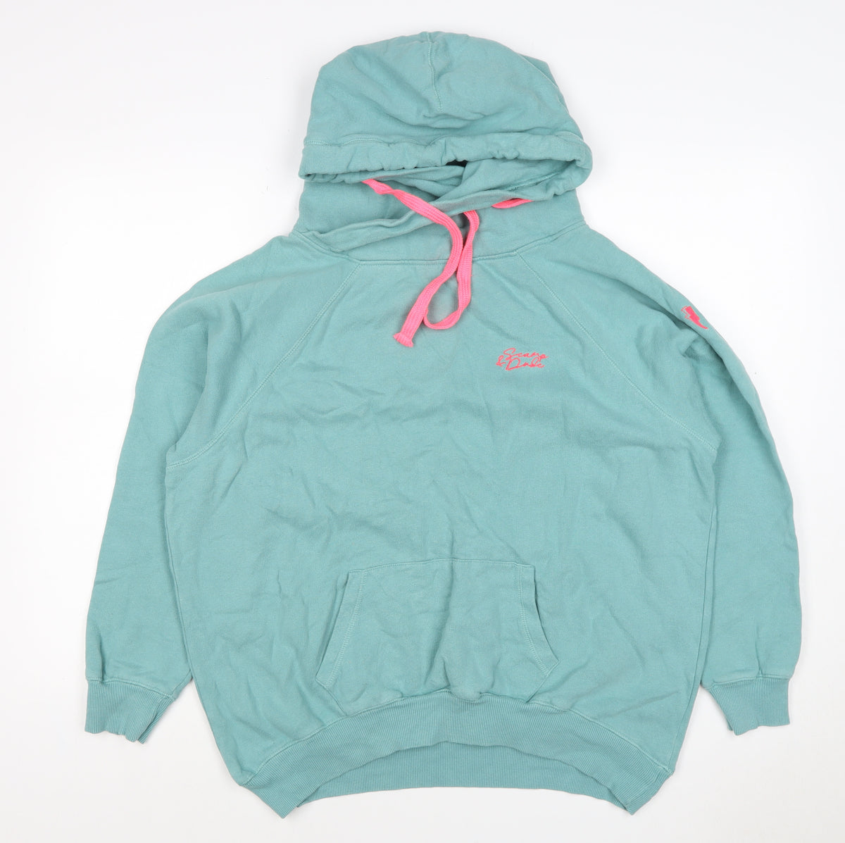 Scamp & Dude Women’s Blue Size 16 Organic Cotton Logo Pullover Hoodie