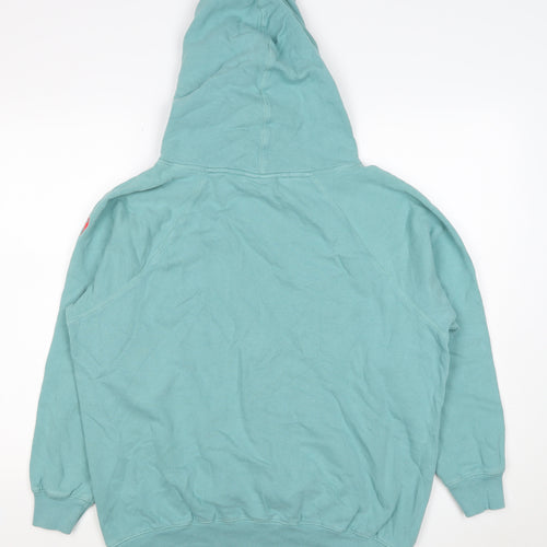 Scamp & Dude Women’s Blue Size 16 Organic Cotton Logo Pullover Hoodie
