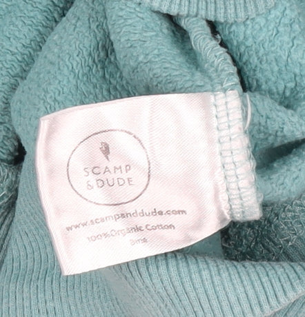 Scamp & Dude Women’s Blue Size 16 Organic Cotton Logo Pullover Hoodie