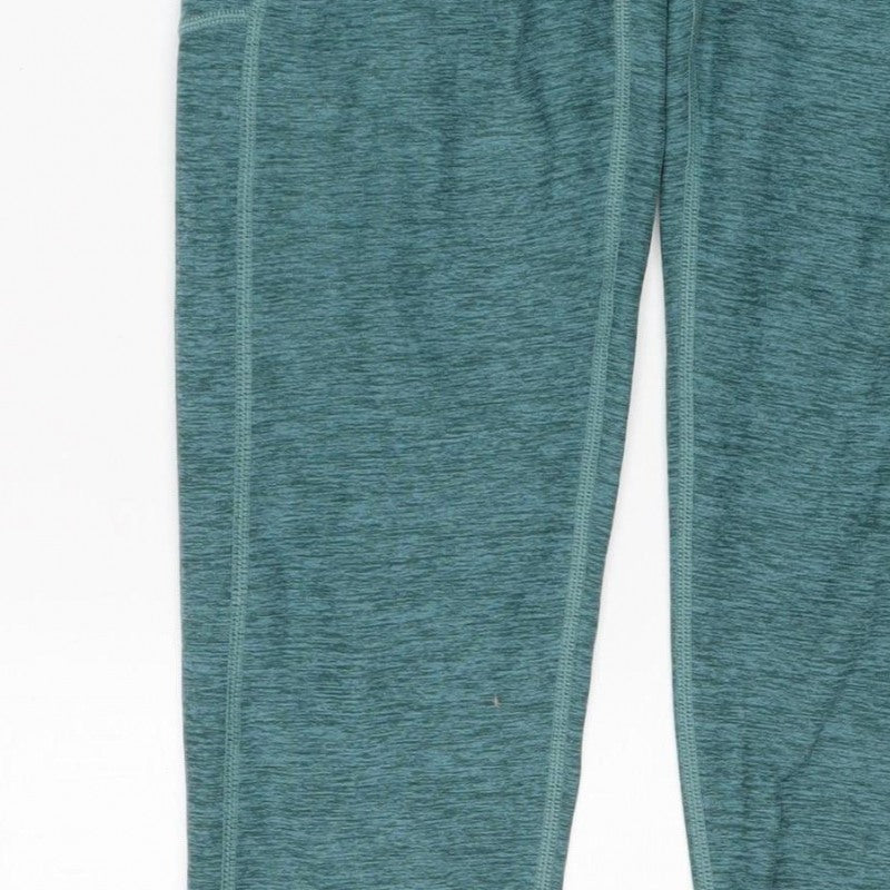 Kirkland Signature Women Green L Athletic Stretch Leggings Gym Yoga