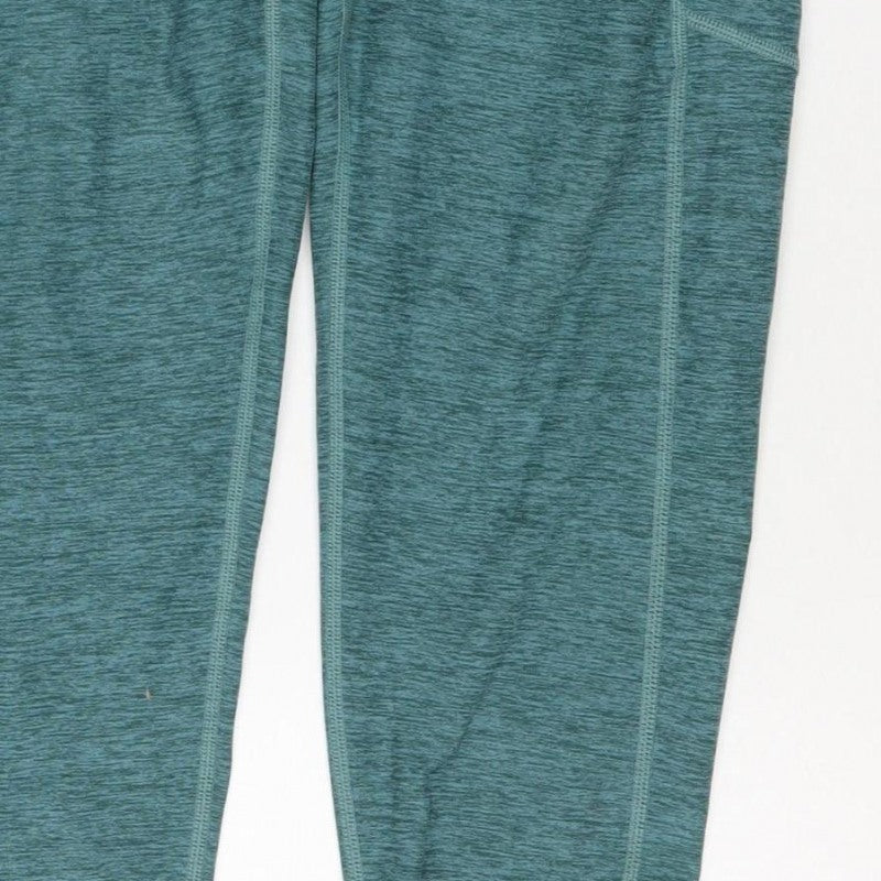 Kirkland Signature Women Green L Athletic Stretch Leggings Gym Yoga