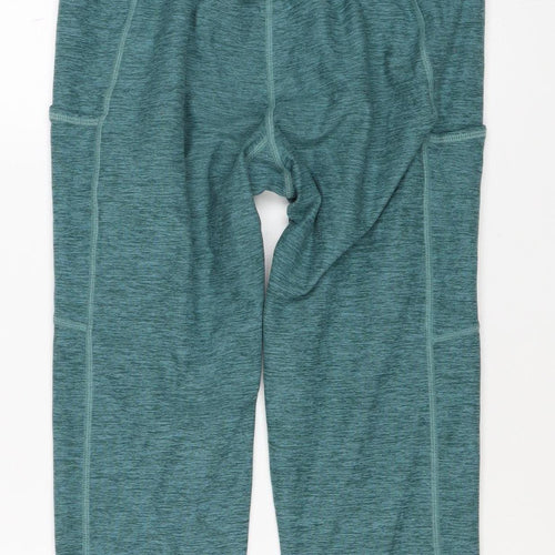 Kirkland Signature Women Green L Athletic Stretch Leggings Gym Yoga