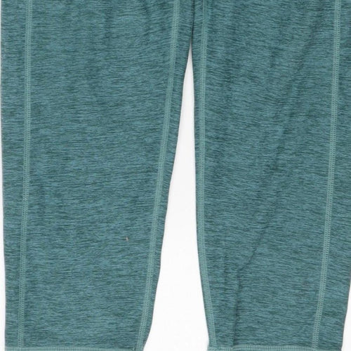 Kirkland Signature Women Green L Athletic Stretch Leggings Gym Yoga