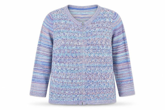 M&S Per Una Women’s Multicoloured Size 16 Full Zip Open Knit Cardigan