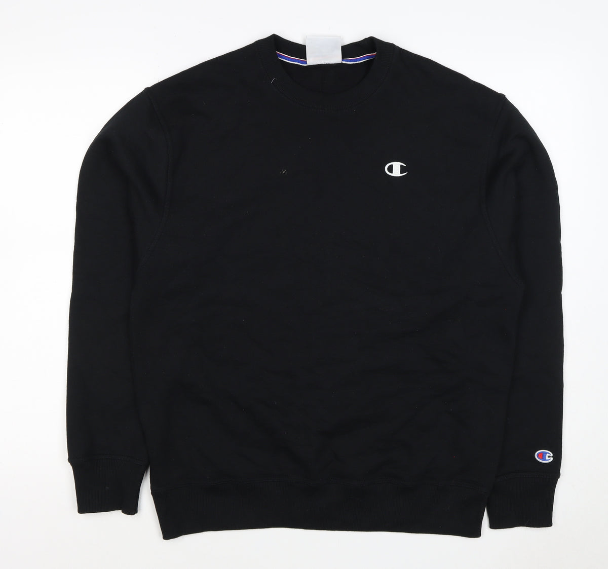 Champion Men’s Black M Logo Crew Neck Pullover Sweatshirt