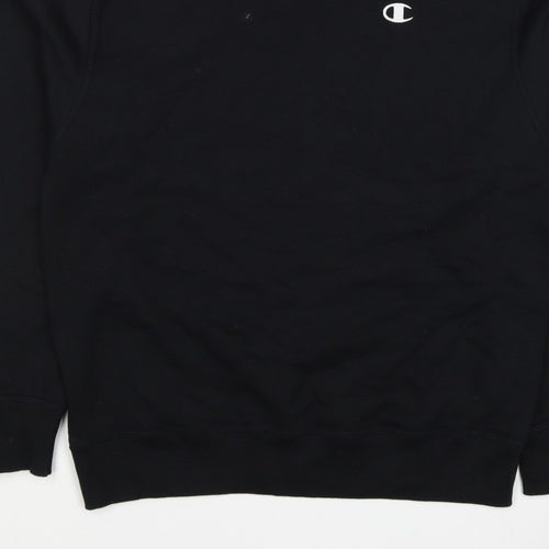 Champion Men’s Black M Logo Crew Neck Pullover Sweatshirt