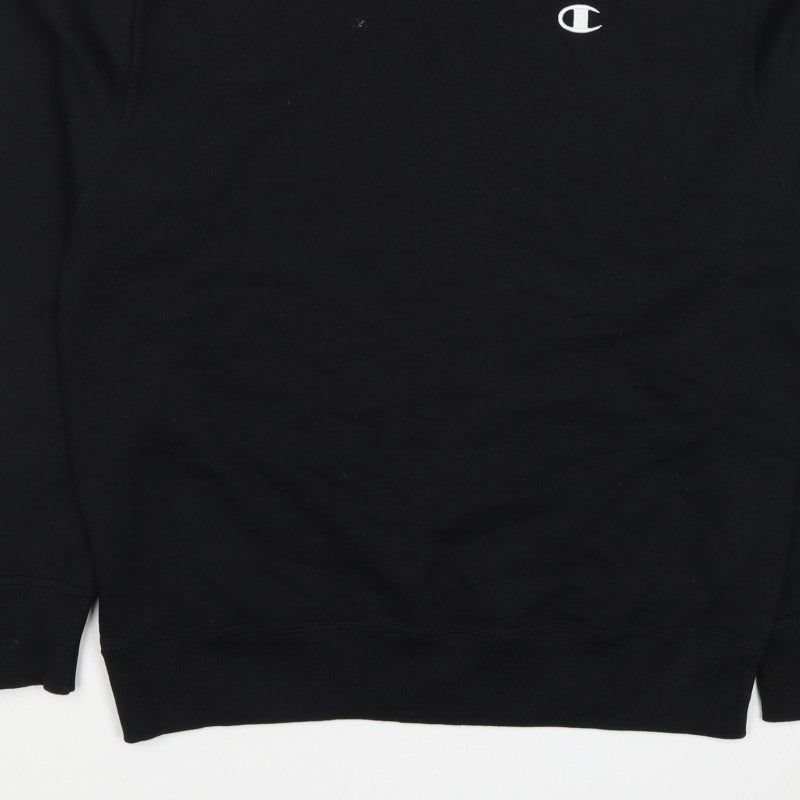 Champion Men’s Black M Logo Crew Neck Pullover Sweatshirt