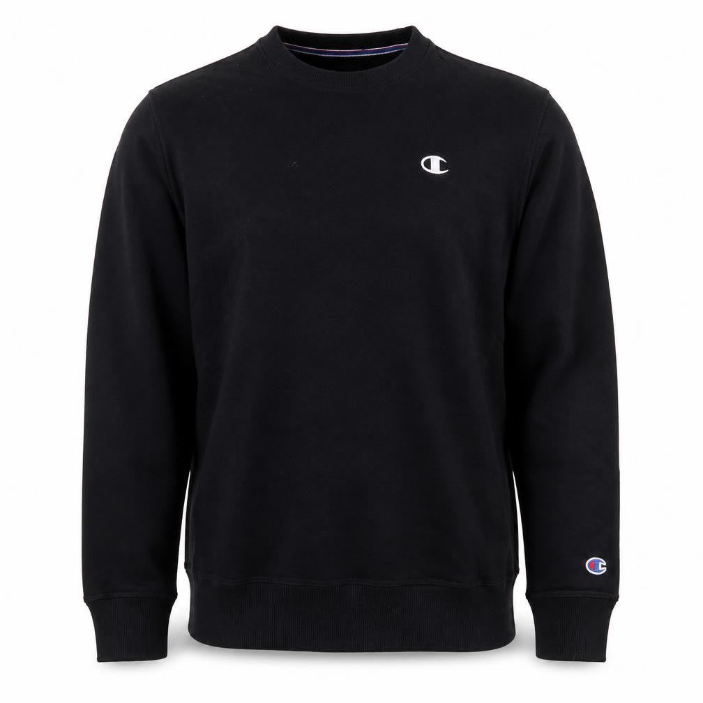 Champion Men’s Black M Logo Crew Neck Pullover Sweatshirt