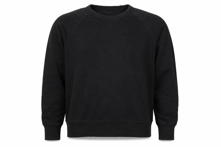 UNIQLO Men Black M Crew Neck Pullover Cotton Sweatshirt Classic