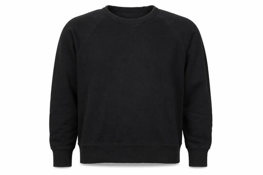 UNIQLO Men Black M Crew Neck Pullover Cotton Sweatshirt Classic