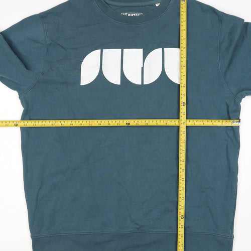 Sutsu Men’s Green XL Logo Graphic Print Crew Neck Pullover Sweatshirt