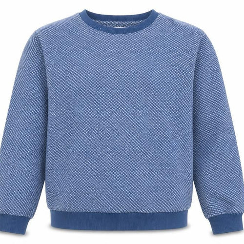 Wax London Men’s Blue M Geometric Knit Crew Neck Pullover Sweatshirt