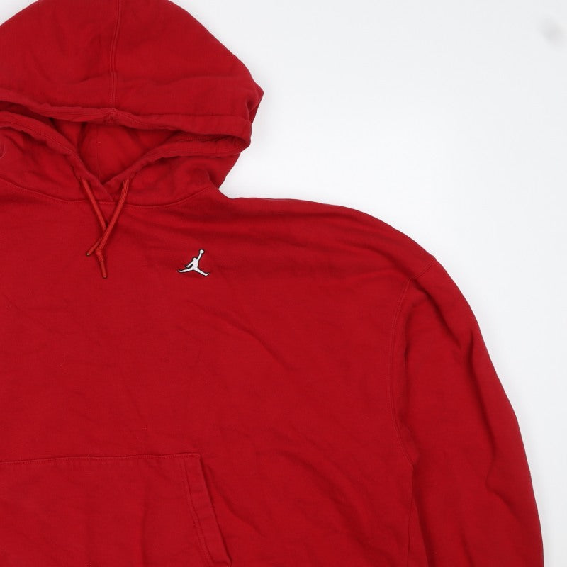 Additional view of Jordan unisex adults red 2xl pullover hoodie logo fleece
