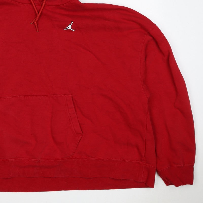 Additional view of Jordan unisex adults red 2xl pullover hoodie logo fleece