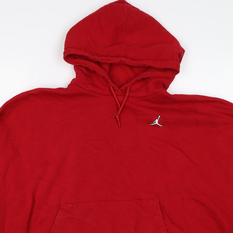 Additional view of Jordan unisex adults red 2xl pullover hoodie logo fleece
