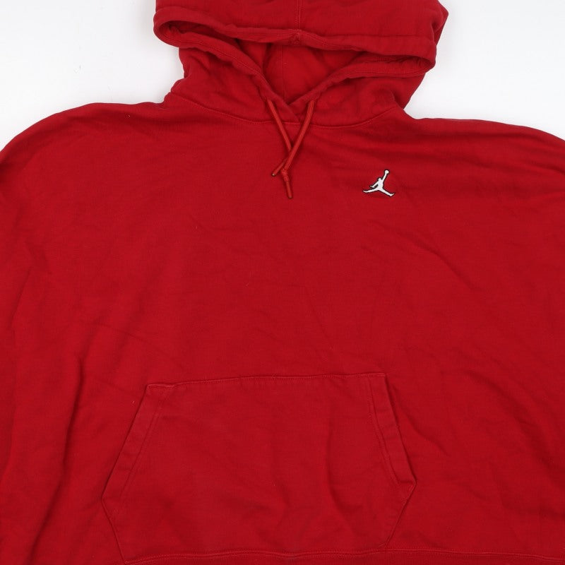 Additional view of Jordan unisex adults red 2xl pullover hoodie logo fleece