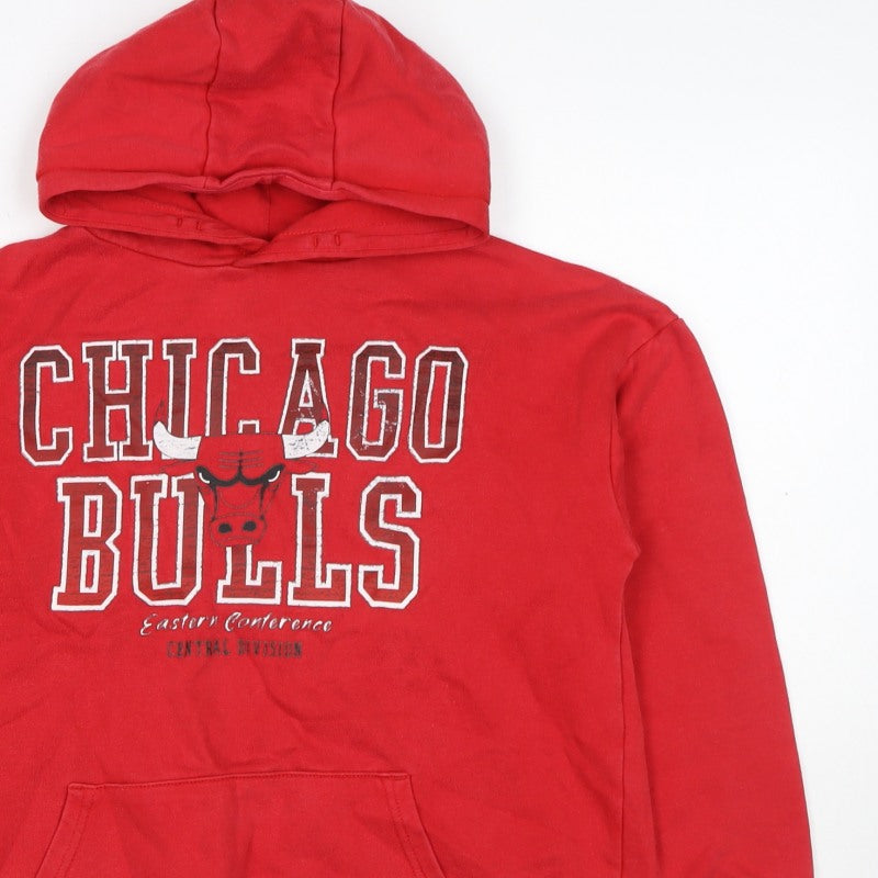 Additional view of Knox boys’ red 12 years chicago bulls nba graphic pullover hoodie