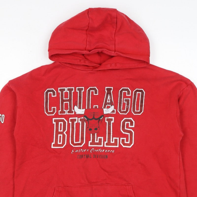Additional view of Knox boys’ red 12 years chicago bulls nba graphic pullover hoodie