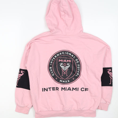 Marks and Spencer Girls Pink 10-11 Years Inter Miami CF Pullover Hoodie
