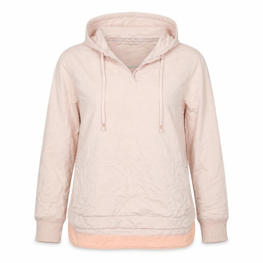 Front view of White Stuff Women’s Pink UK 10 Pullover Hoodie Hooded Pockets
