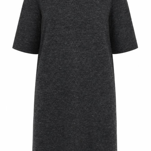 Adrianne Vittadini Women Grey Size S Knit Button Back Jumper Dress