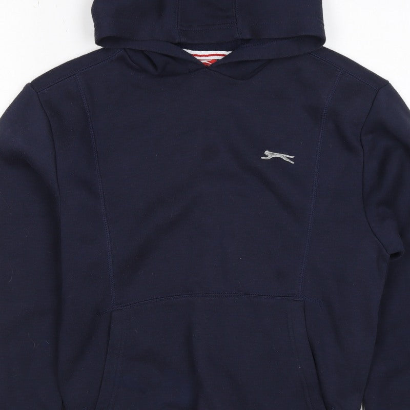 Additional view of Slazenger boys’ blue 11-12 years pullover hoodie logo fleece