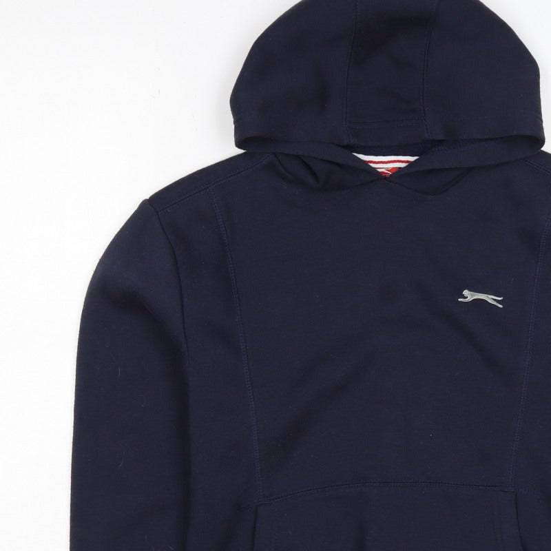 Additional view of Slazenger boys’ blue 11-12 years pullover hoodie logo fleece