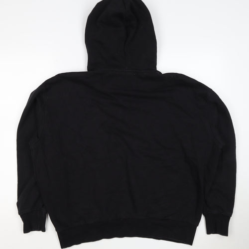 Weekday Women's Black Size S Pullover Hoodie Drawstring Kangaroo Pocket