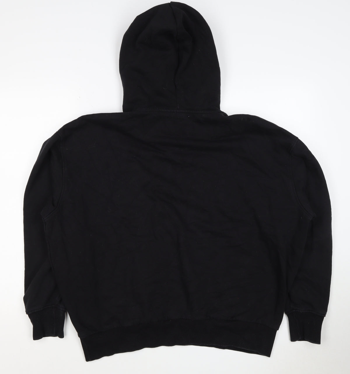 Weekday Women's Black Size S Pullover Hoodie Drawstring Kangaroo Pocket