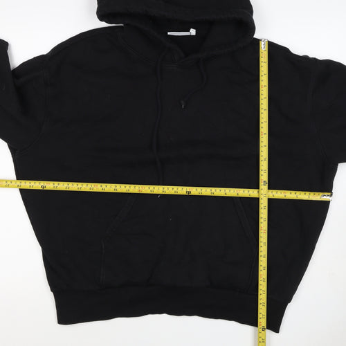 Weekday Women's Black Size S Pullover Hoodie Drawstring Kangaroo Pocket