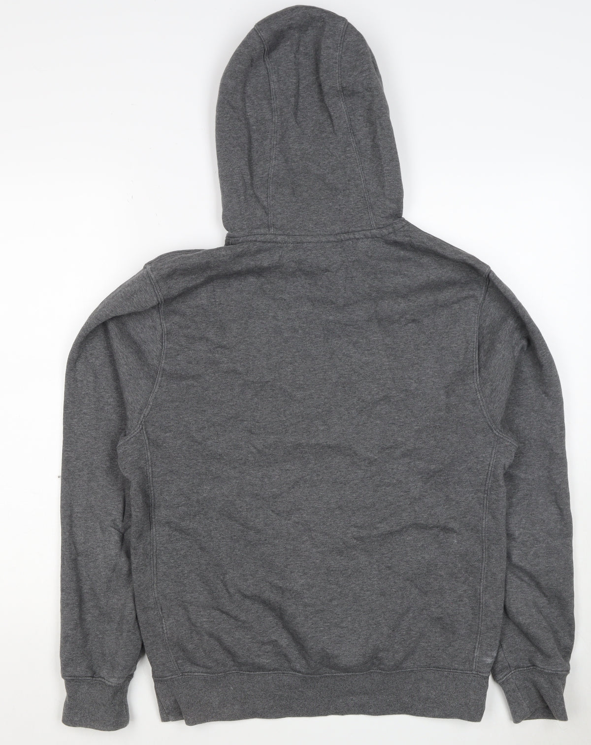 Nike Men’s Grey Small Pullover Hoodie Logo Fleece Drawstring