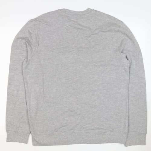 Next Men's Grey M Regular Fit Embroidered Logo Crew Neck Sweatshirt