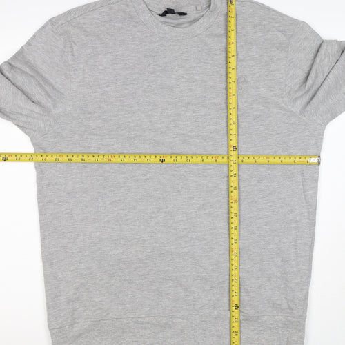 Next Men's Grey M Regular Fit Embroidered Logo Crew Neck Sweatshirt