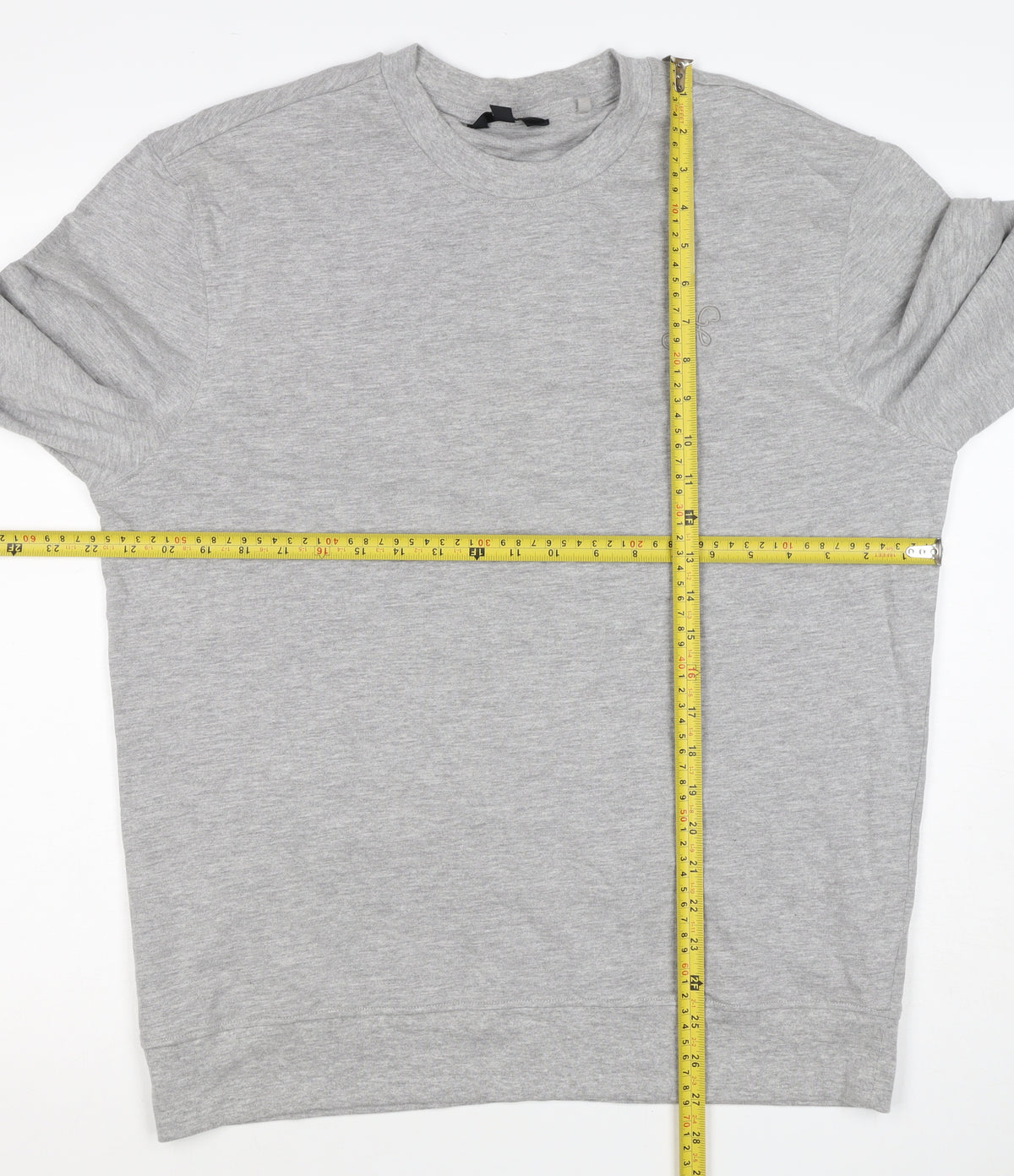 Next Men's Grey M Regular Fit Embroidered Logo Crew Neck Sweatshirt