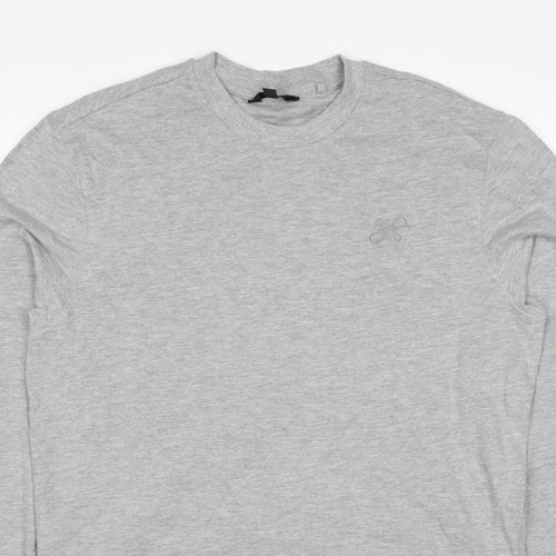 Next Men's Grey M Regular Fit Embroidered Logo Crew Neck Sweatshirt