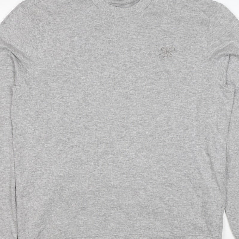 Next Men's Grey M Regular Fit Embroidered Logo Crew Neck Sweatshirt