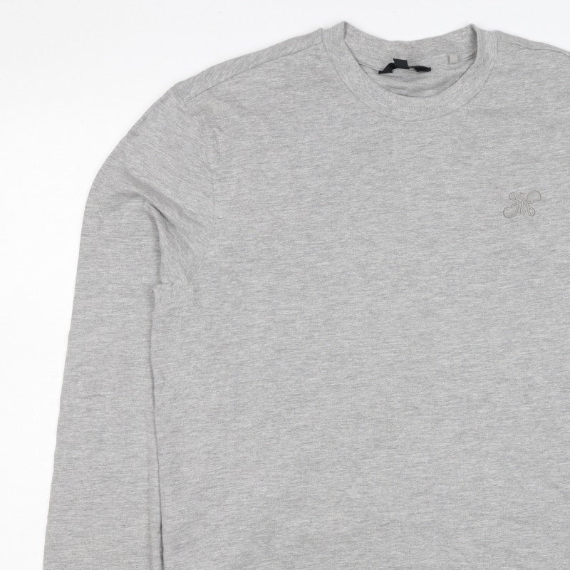 Next Men's Grey M Regular Fit Embroidered Logo Crew Neck Sweatshirt