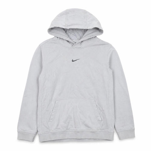 Nike Boys Grey 12-13 Years Pullover Hoodie Logo Pocket 20/21