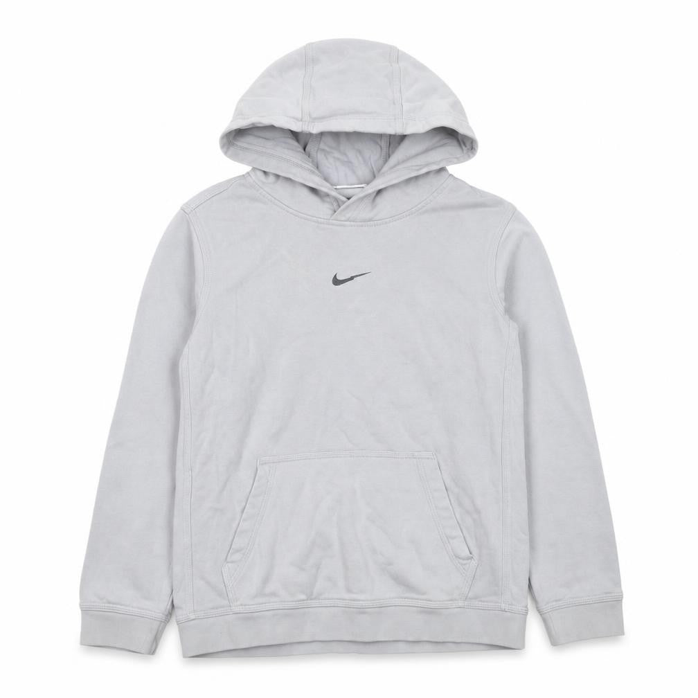 Nike Boys Grey 12-13 Years Pullover Hoodie Logo Pocket 20/21