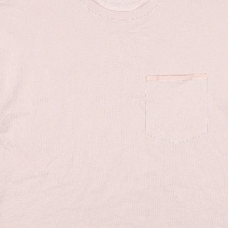 Marks and Spencer Women Pink M Basic Cotton Pocket Crew Neck T-Shirt