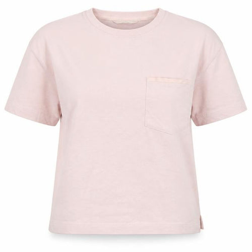 Marks and Spencer Women Pink M Basic Cotton Pocket Crew Neck T-Shirt