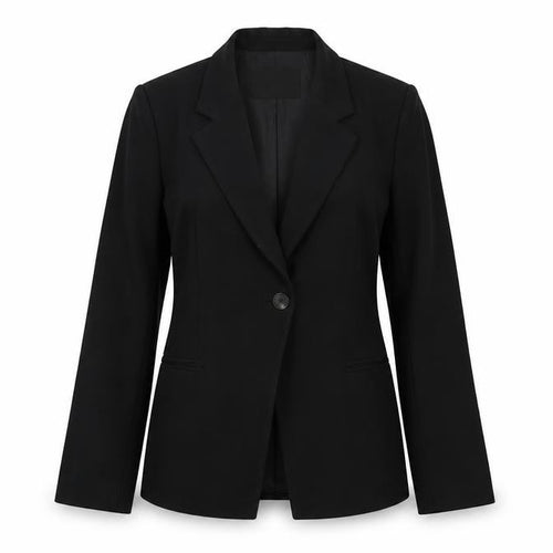 Massimo Dutti Women Black UK 6 Tailored Lined Single-Breasted Blazer