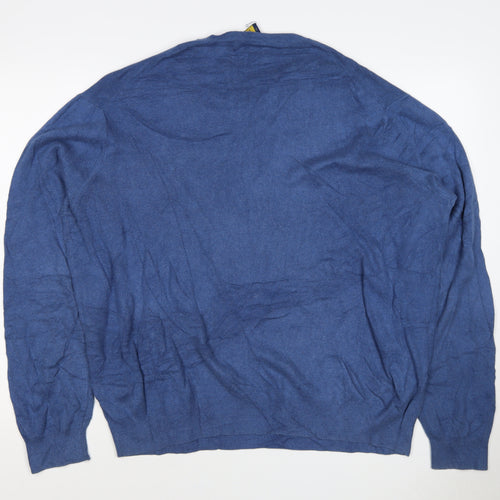 Polo Ralph Lauren Men’s Blue XL Pima Cotton V-Neck Pullover Jumper