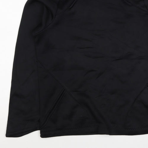 Nike Men’s Black S 1/4 Zip Hooded Pullover Hoodie Logo
