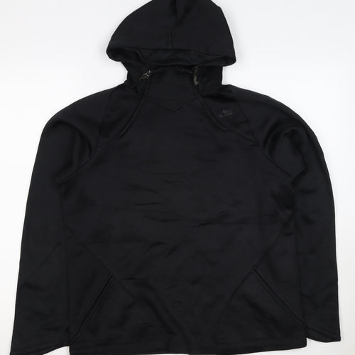 Nike Men’s Black S 1/4 Zip Hooded Pullover Hoodie Logo