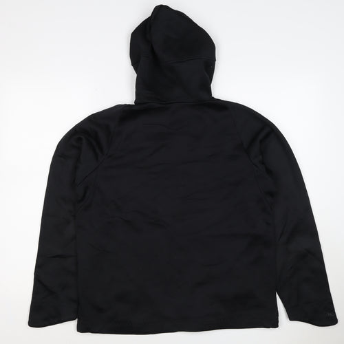 Nike Men’s Black S 1/4 Zip Hooded Pullover Hoodie Logo